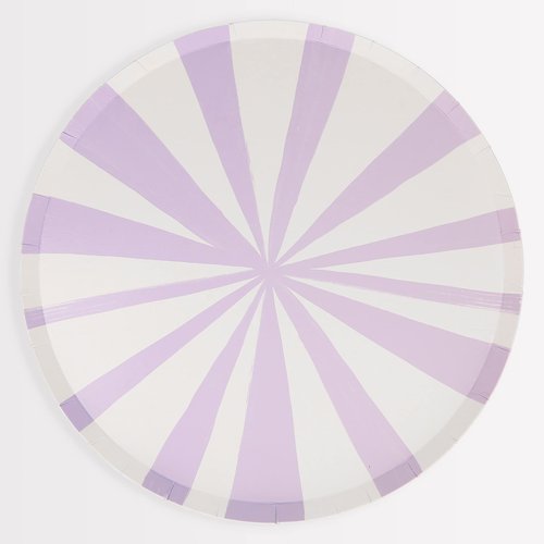 Meri Meri Striped Paper Plates, Pack of 8 Disposable Plates in a Range of Fun, Bright Colors and 2 Sizes (Side & Dinner), Versatile for All Your Events