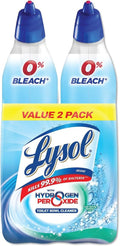 Lysol Power & Free Toilet Bowl Cleaner - Cool Spring Breeze Scent | 24 oz Bottle, 2-Pack