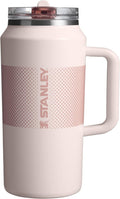 Stanley Quencher ProTour 64 oz Tumbler - Leakproof Lid, Built-In Straw & Handle | Insulated Stainless Steel | Rose Quartz Fade