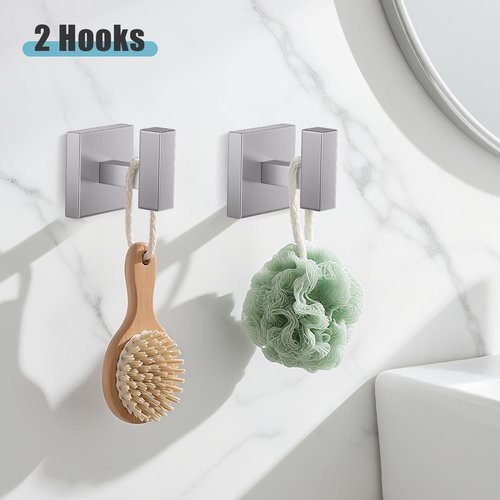 YACVCL 5-Pieces Brushed Nickel Bathroom Hardware Accessories Set Towel Bar Set Upgraded Toilet Paper Holder with Shelf Stainless Steel Wall-Mounted Bathroom Hardware Set 23.6 Inch