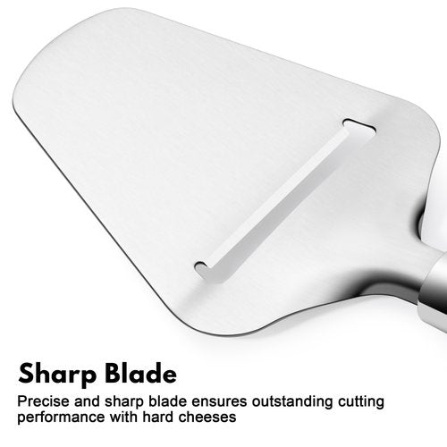 Rainspire Upgraded Non-Stick Cheese Slicers for Block Cheese Multi-Functional Cheese Cutter for Mozzarella, Cheddar, Gruyere Charcuterie Accessories Dishwasher Safe Kitchen Tools, Black