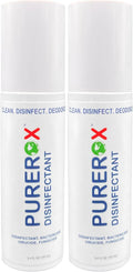 PUREROX Disinfectant Spray - TSA Approved Travel Size (3.4oz, 2-Pack) | Hospital-Grade Virus & Bacteria Eliminator