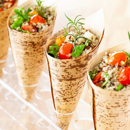 4 oz Natural Bamboo Large Cone - 7" x 3" x 3" - 200 count box