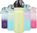 BJPKPK Insulated Water Bottle - 18oz Stainless Steel Flask with Straw & Carry Handle | Macaron Green