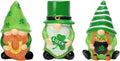St. Patrick's Day Gnome Decor - 3Pcs Lucky Resin Gnome Ornaments for Tiered Tray | Home Table & Shelf Decor