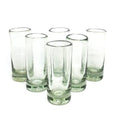 MexHandcraft Clear 2 oz Tequila Shot Glasses (set of 6), Recycled Glass, Lead-free, Toxin-Free (Shot)