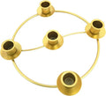 Gold Advent Candle Holder - 5-Spot Wreath Design for Christmas Home & Church Decor