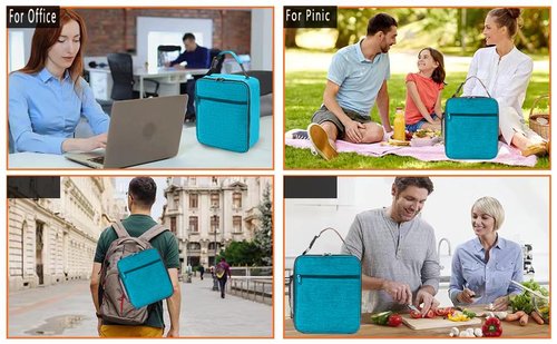 ZM-YOUTOO Lunch Box for Men - Reusable Lunch Bag Men Adult Women- Insulated Small LunchBox (Azure)