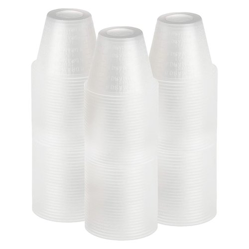 [300 Count - 1 oz.] Perfect Stix Disposable Graduated Plastic Medicine Cups - For Mixed Pills, Medication Measuring, Resin Mixing, Mouthwash