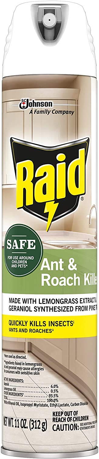 Raid Ant and Roach Killer - Effective Aerosol Spray with Essential Oils | 3-Pack