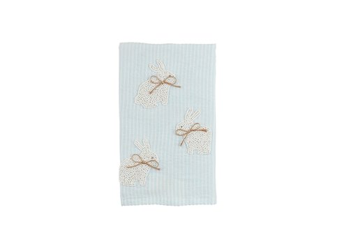 Mud Pie Bunny Carrot Easter Bead Towel; 26" x 14"