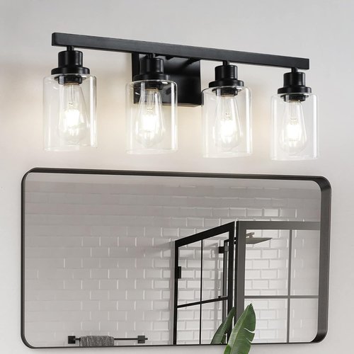 Clear Glass Shade Replacement Shade DIKAIDA 1 Pack, High Transmittance Cylinder Glass Lampshade Covers for Vanity lighting Fixtures Table Lamp Floor Lamp Chandelier Pendant Light