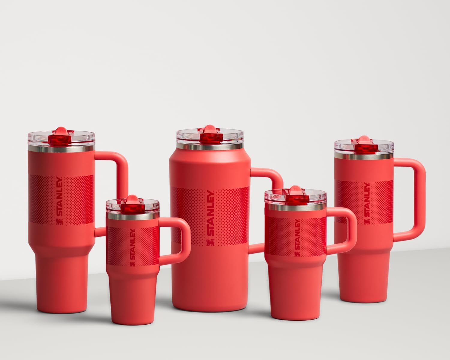 STANLEY Quencher ProTour 40 oz Tumbler - Leakproof Lid, Built-In Straw & Handle | Insulated Stainless Steel | Hot Coral Fade