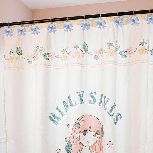 LLYSTTDS Blue Bow Shower Curtain Hooks 12pcs Rust Proof Shower Curtain Hooks Shower Rings for Curtain Cute Shower Curtain Hooks for Bathroom Baby Room Art Decor