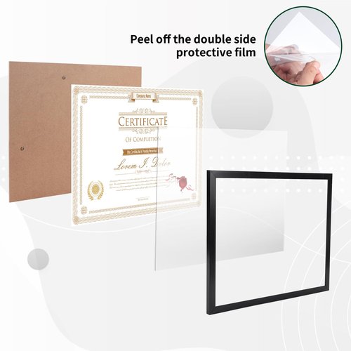WIFTREY 14 Pack 8.5x11 Certificate Picture Frames, Multi 8.5 by 11 Photo Frame for Award Document Diploma Frame, Wall Hanging or Tabletop Display, Black