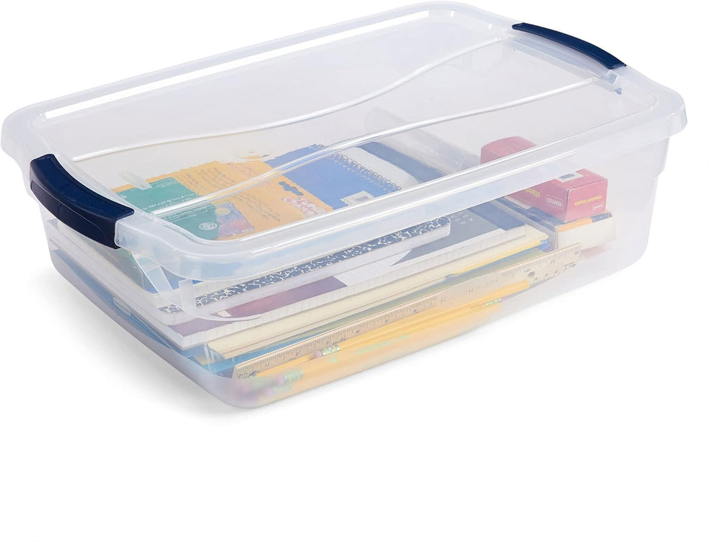 Rubbermaid Latching Plastic Storage Totes - Durable & Versatile 12-Pack for Organizing