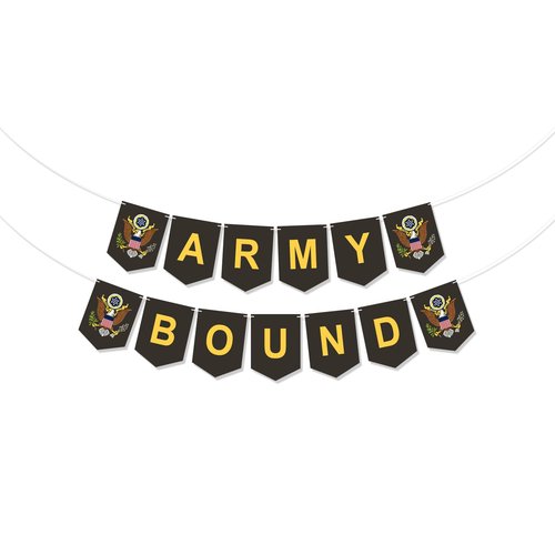 Military Bound Banner for Army Recruits, Graduation & Farewell Parties - Decoration Supplies