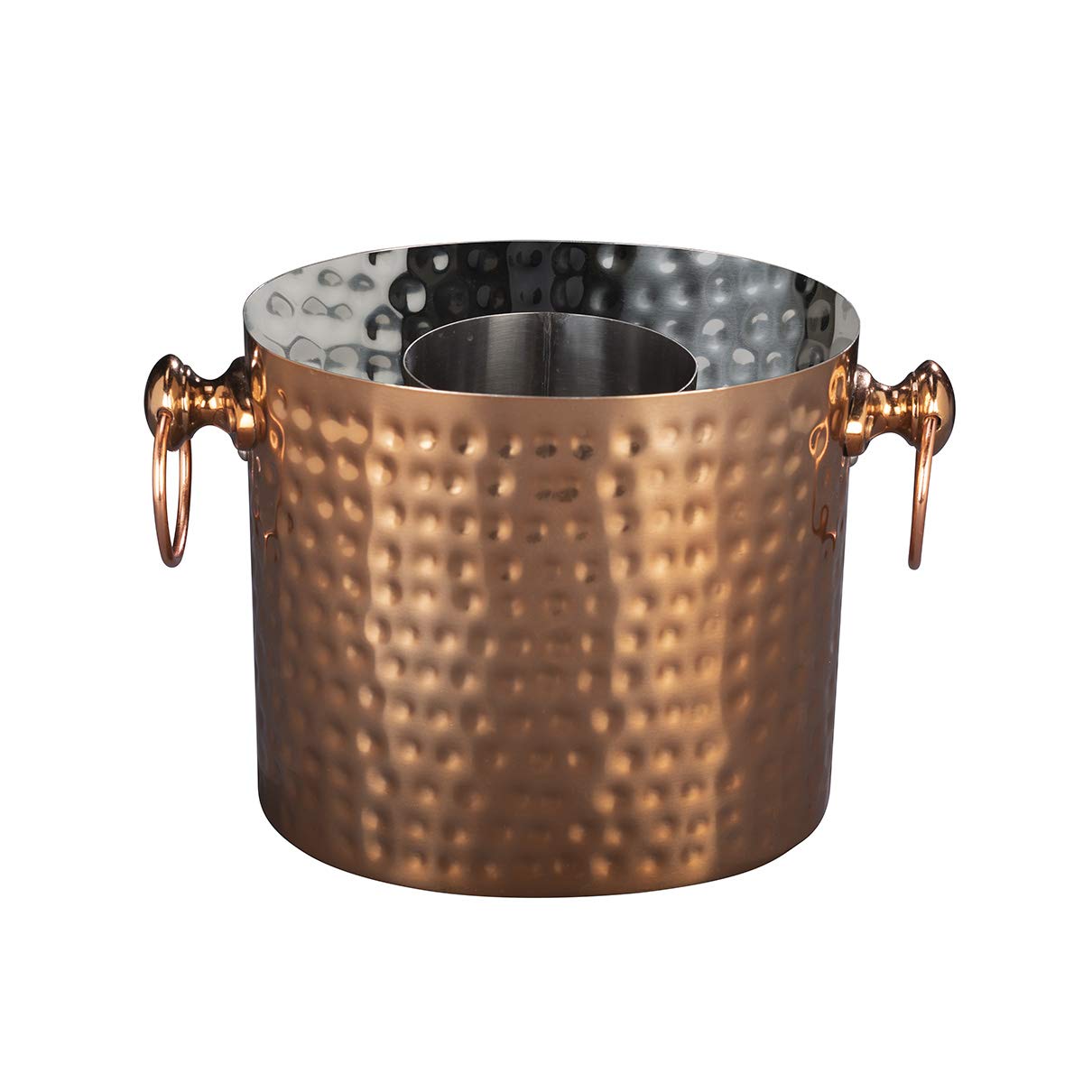 Chic Chill 1-Bottle Wine Chiller Ice Bucket | Keeps Wine & Champagne Bottles Cold Without Touching Ice | Wine Bucket | Handcrafted Artisan Design | Patented Technology | Copper