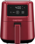 CHEFMAN 2 Qt Mini Air Fryer - Compact Digital Air Fryer with Nonstick Basket & Timer | Quick Meals in Red