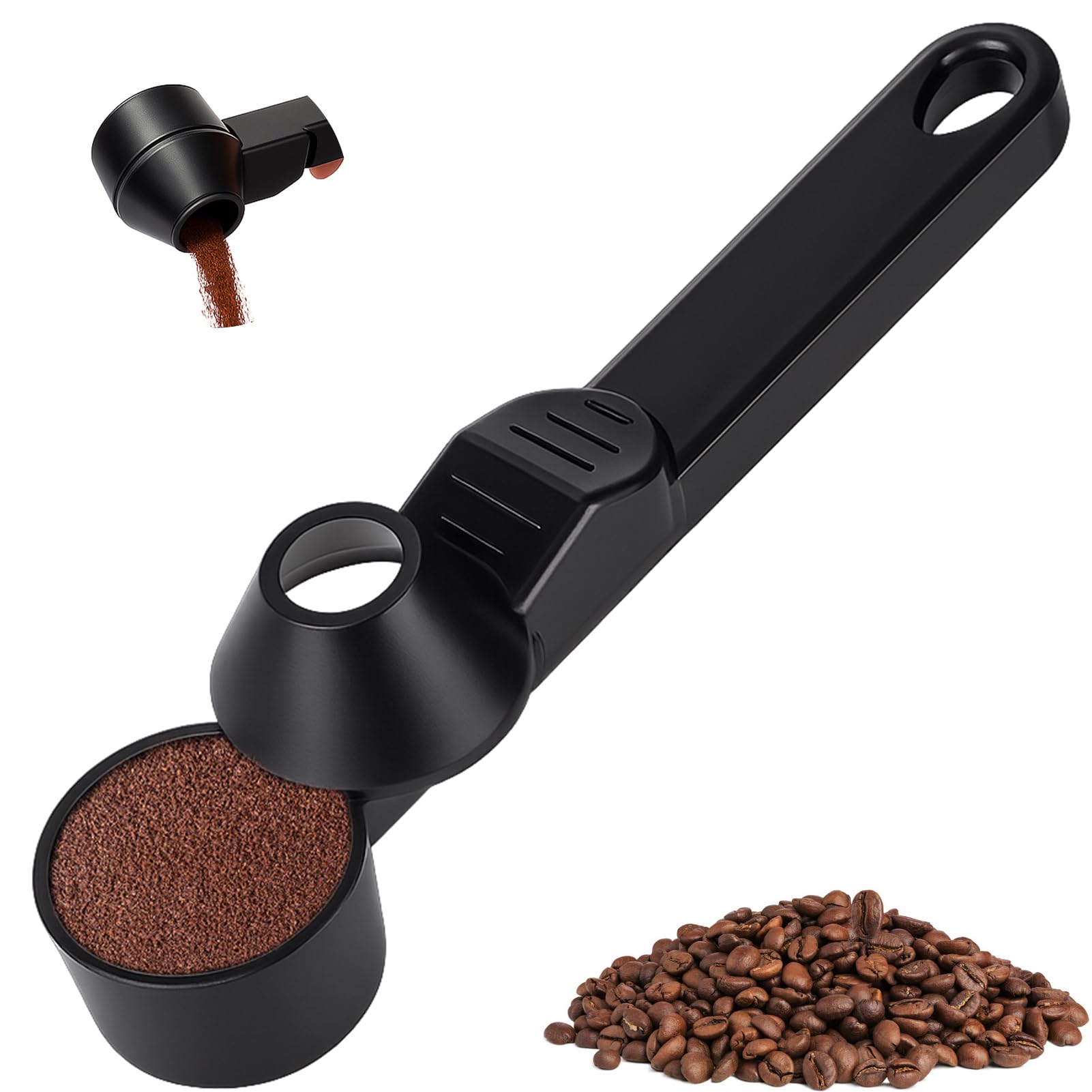 Palksky Coffee Scoop & Funnel for Reusable K Cup Refillable Coffee Pods, 2 Tablespoon Slide Coffee Measuring Funnel Scooper,1PCS