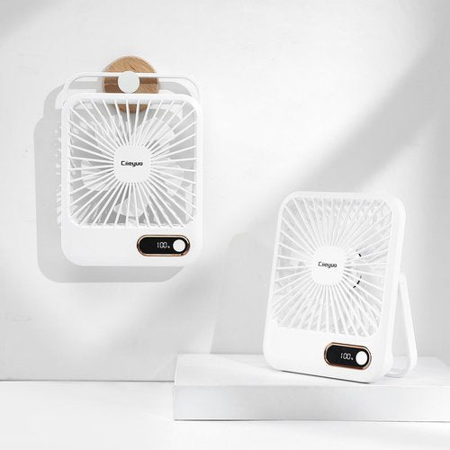 Cruise-Approved Fan Compact Ultra Thin Travel Fan for Sleeping Rechargeable with 180° Rotating Stand, Digital Display TYPE-C Charging, Whisper-Quiet for Cruise Camping Bedroom, Compact Desk Handheld