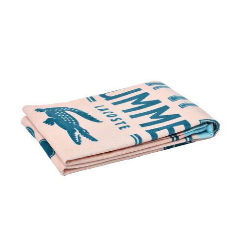 Lacoste 100% Cotton Large Beach Towel, Ultra-Absorbent & Fast-Drying, Machine Washable, Palm Tree Beach, 36" W x 72" L