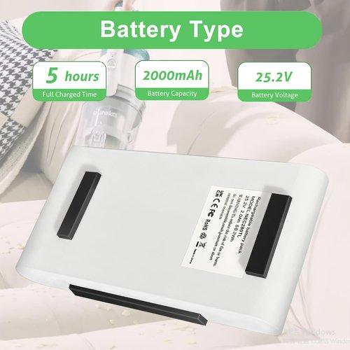 Remate Replacement Battery for Eureka NEC280TL and NEC285GR Cordless Vacuum Cleaner 25.2V