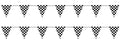 Beistle , 2 Piece Checkered Pennant Banners, 17'' x 120'