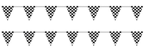 Beistle , 2 Piece Checkered Pennant Banners, 17'' x 120'