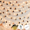 Photo Clip String Light - 32.8Ft 100 LED Fairy Lights with 50 Clear Clips for Dorm & Wedding Décor