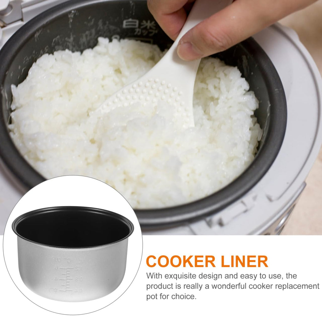 Housoutil Rice Cooker Inner Pot Replacement Non-Stick Electric Cooker Pot 8.26X8.26X4.52In Cooking for Soup and Rice Kitchen Accessories