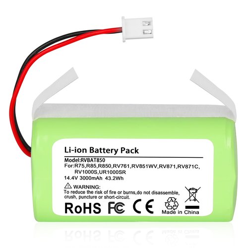 KUNLUN RVBAT850 ion Battery, Replacement Battery for Shark Vacuum RV1001AE R75 R85 R761 RV850 RV1000S RV1000VL RV700_N RV720_N Vacuum (ONLY Fit 2-Prong Connector,NOT for 3-Prong)