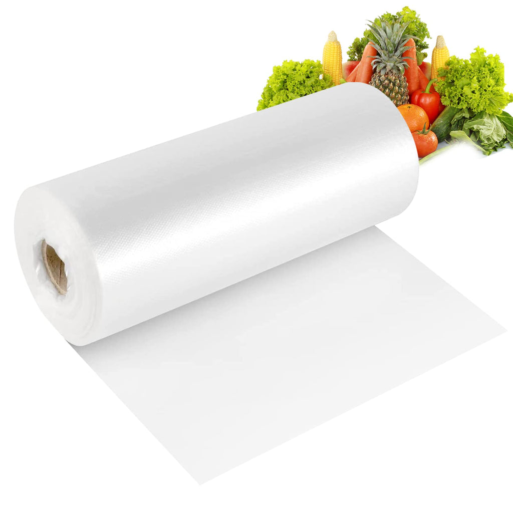 RyhamPaper Food Storage Bags, 12 x 20 Plastic Produce Bag on a Roll Fruits, Vegetable, Bread, Food Storage Clear Bags (2 Rolls / 700 Bags)