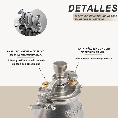 340ML Chinese Popcorn Machine, 304 Stainless Steel Popcorn Maker, High Pressure Hand Stick Pop Popcorn Popper for Movie Night Home Party Fun (Silver)