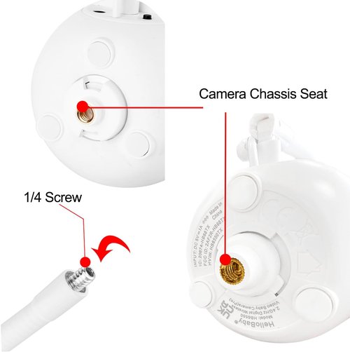 HelloBaby Flexible Baby Monitor Mount - Tool-Free Installation | Compatible with HB65/HB6550/HB6558/HB66/HB248 & ANMEATE SM935E/SM650