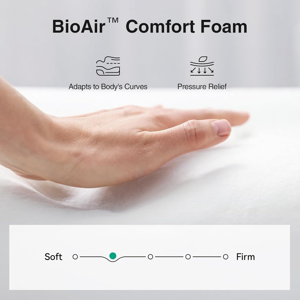 Novilla Twin Mattress - 6 Inch Foam & Spring Hybrid for Restful Sleep | Medium Firm, Eco-Friendly Design