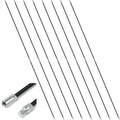 Layhit 8 Pcs 24 ft Fiberglass Chimney Brush Rods Kit Extension Rod Total Fiberglass Chimney Brush Rod for 1/4 Npt Cleaning Hearth Fireplace