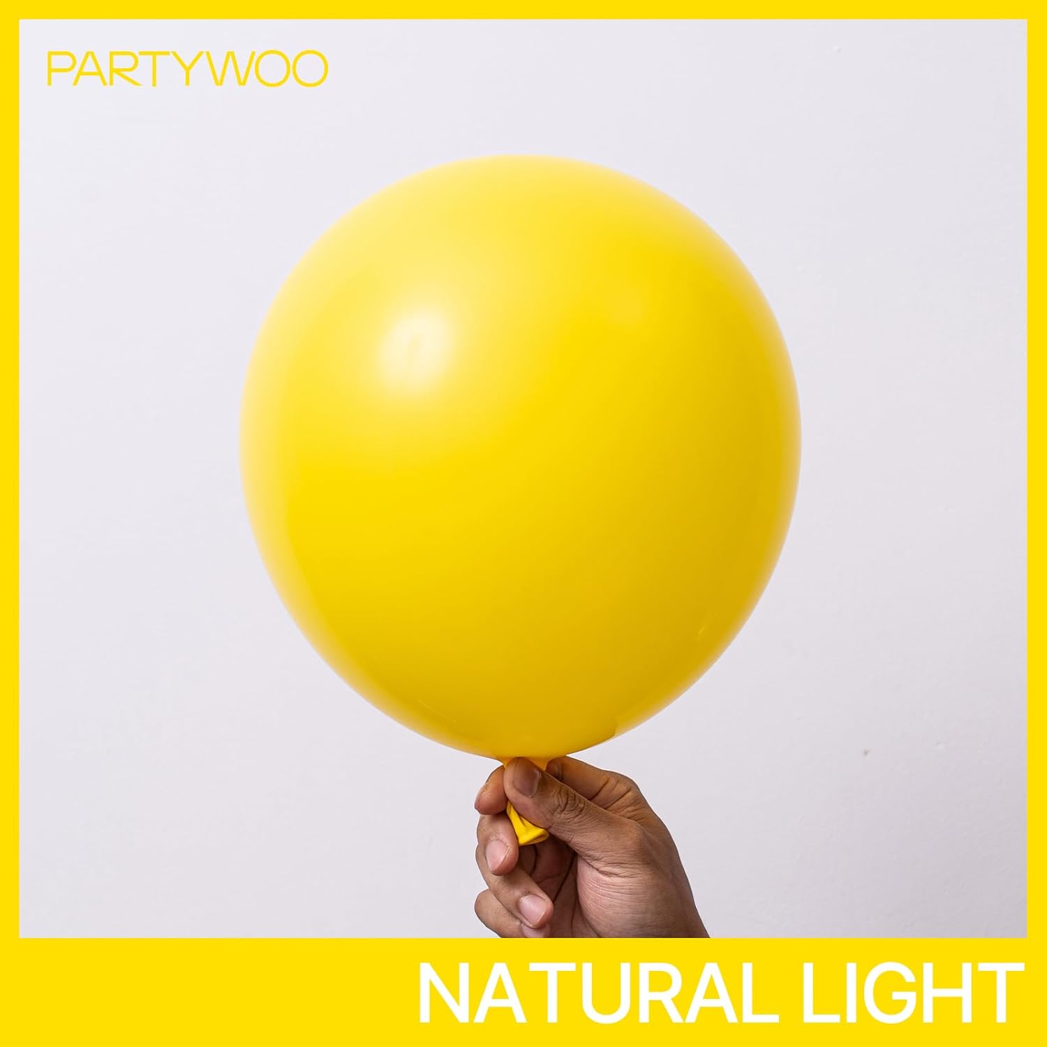PartyWoo Yellow Balloons - 100pcs Matte Latex Balloons in 5-18 Inch Sizes for Celebrations | Perfect for Baby Showers, Birthdays, and Graduations
