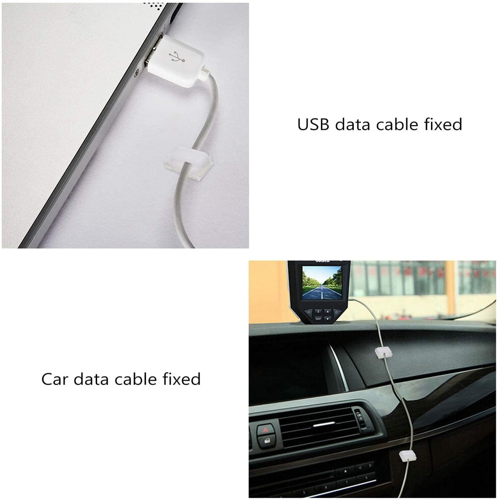 PETKNOWS LED Light Strip Mounting Clips - 80 PCS Self-Adhesive Cable Holders for 10mm Strips