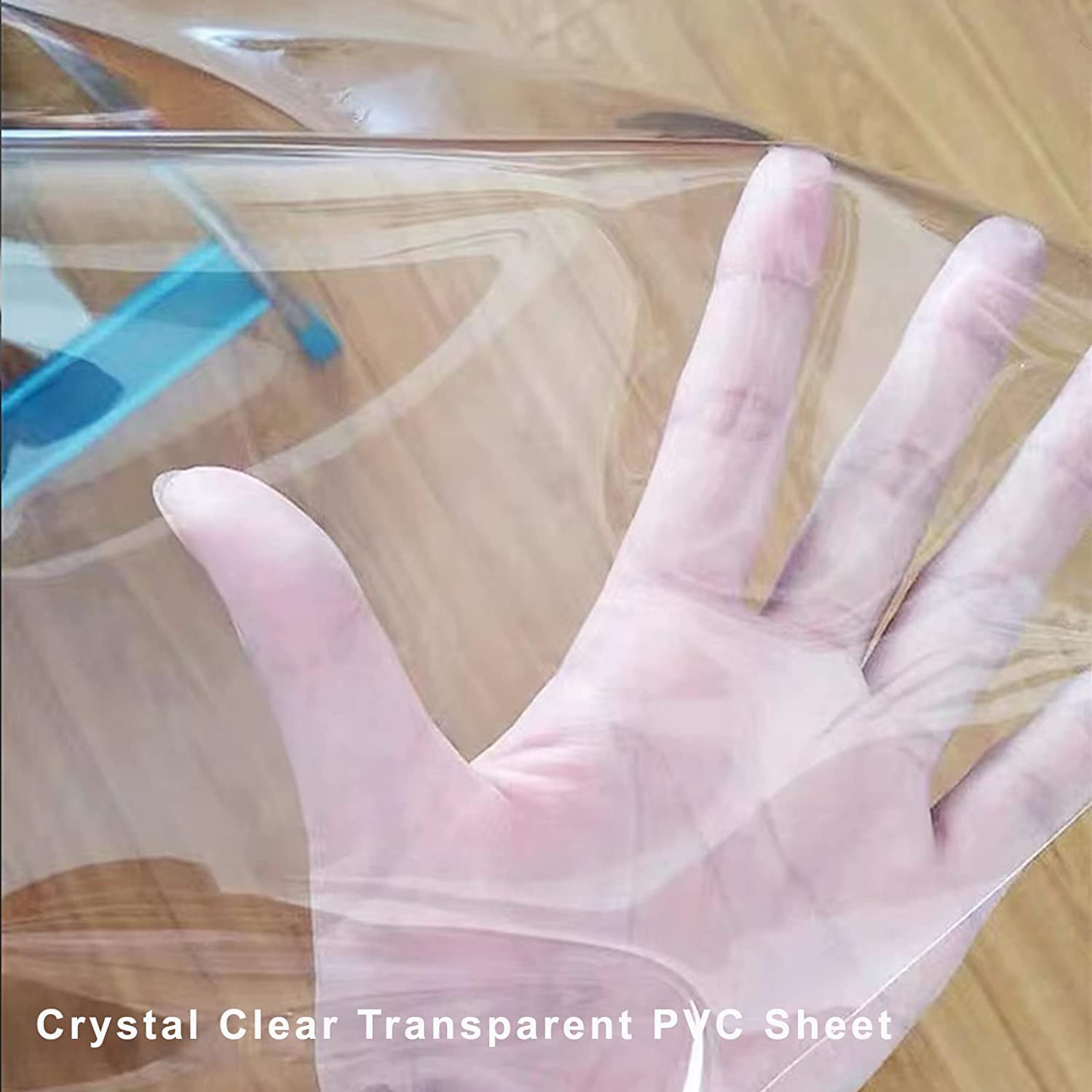 Pioggia Clear Tablecloth Protector Rectangle Waterproof Oil-Proof Plastic Table Cloth Wipeable PVC Table Cover for Indoor and Outdoor (Clear, 60 x 102 Inch)