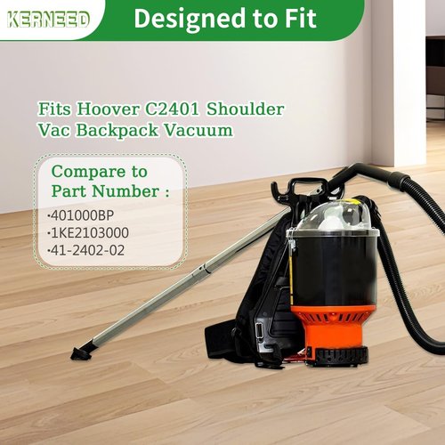 12 Pack Type BP Vacuum Bags Fit for Hoover C2401 Shoulder Vac and Back Pack Vacuum Cleaner, Replace Part #401000BP, 1KE2103000, 41-2402-02