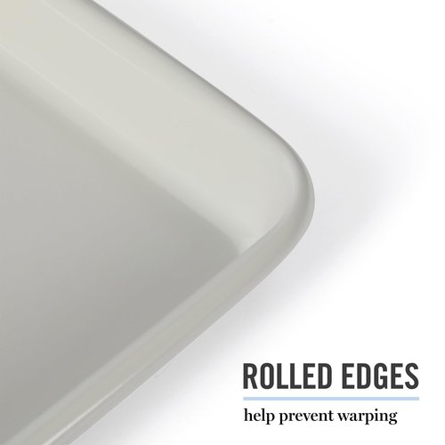 Martha Stewart Gallen 15 x 10 Inch Nonstick Carbon Steel Cookie Sheet – Cool Grey, Durable Bakeware for Even Baking and Easy Cleanup