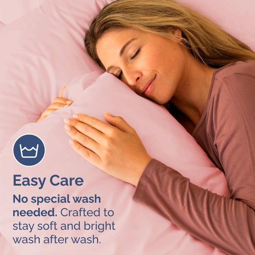 King Standard Pillow Cases by King - Ultra-Soft Hotel Quality Covers | Fade-Resistant & Wrinkle-Free - Baby Pink - Set of 2