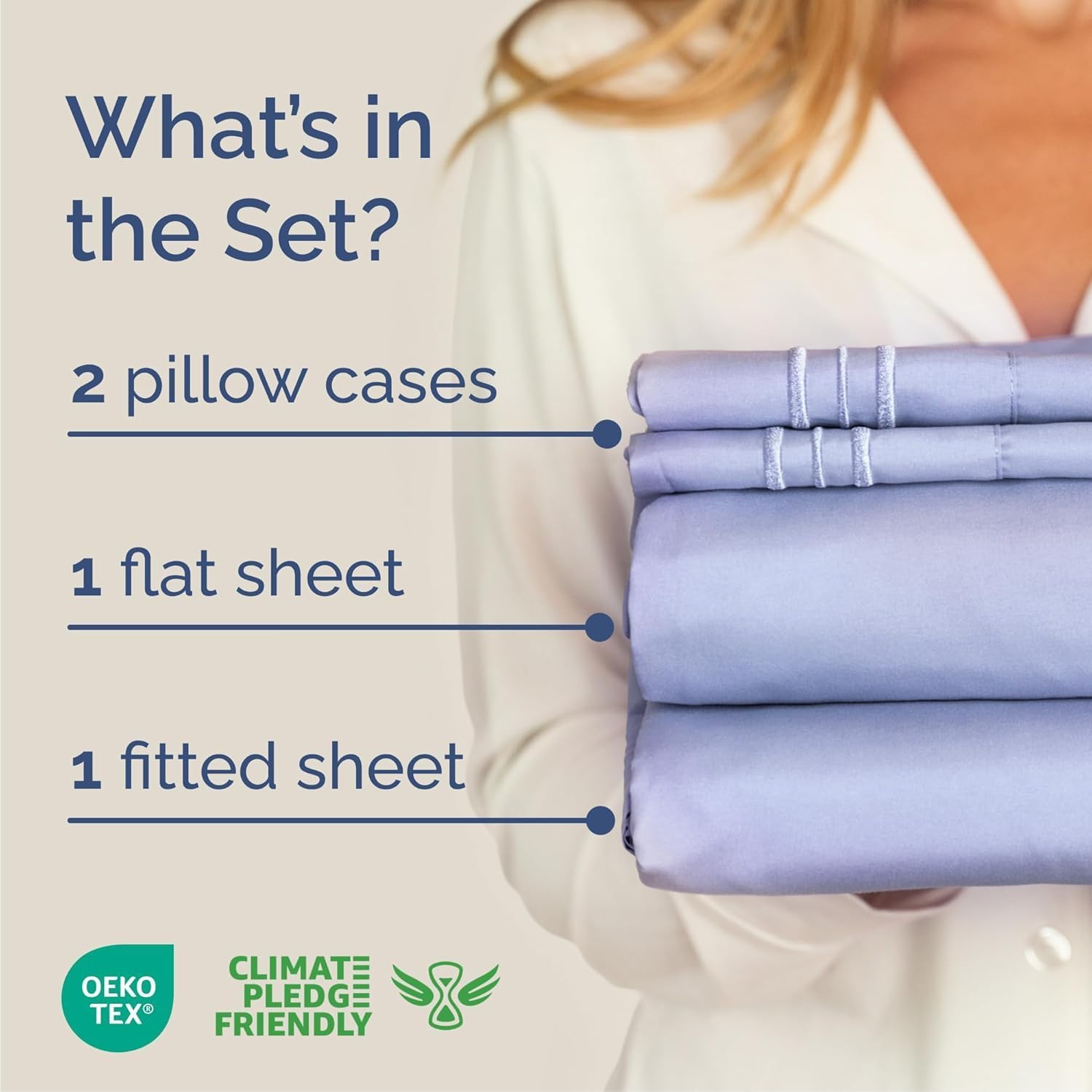 Regine Switzerland Cal King Sheet Set - Luxurious Breathable Cooling Bedding - Soft, Wrinkle-Free Lavender - Deep Pockets