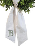 Monogram Wreath Sash - Custom Spring Decor for Front Door | Perfect Gift for Her