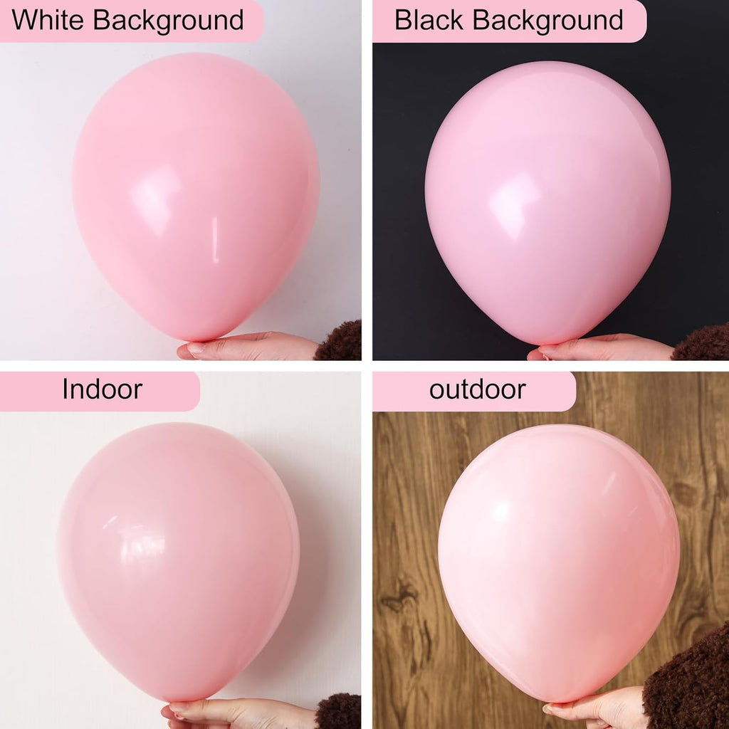 RUBFAC Latex Balloon Garland Kit - 129pcs in White & Pink - Perfect for Baby Showers & Parties