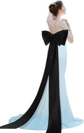 Chuarry Extra Long 67" Satin Big Bow Waist Sash Belt - Detachable Train for Bridal Gowns