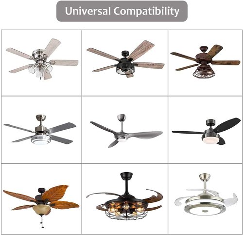 Nexete Universal Ceiling Fan Remote Control Kit,Wireless Wall Mounted Remote Control Switch & Receiver Replacement for Hunter Westinghouse Honeywell Hampton Bay (1-Pack Receiver & Scene Remote)