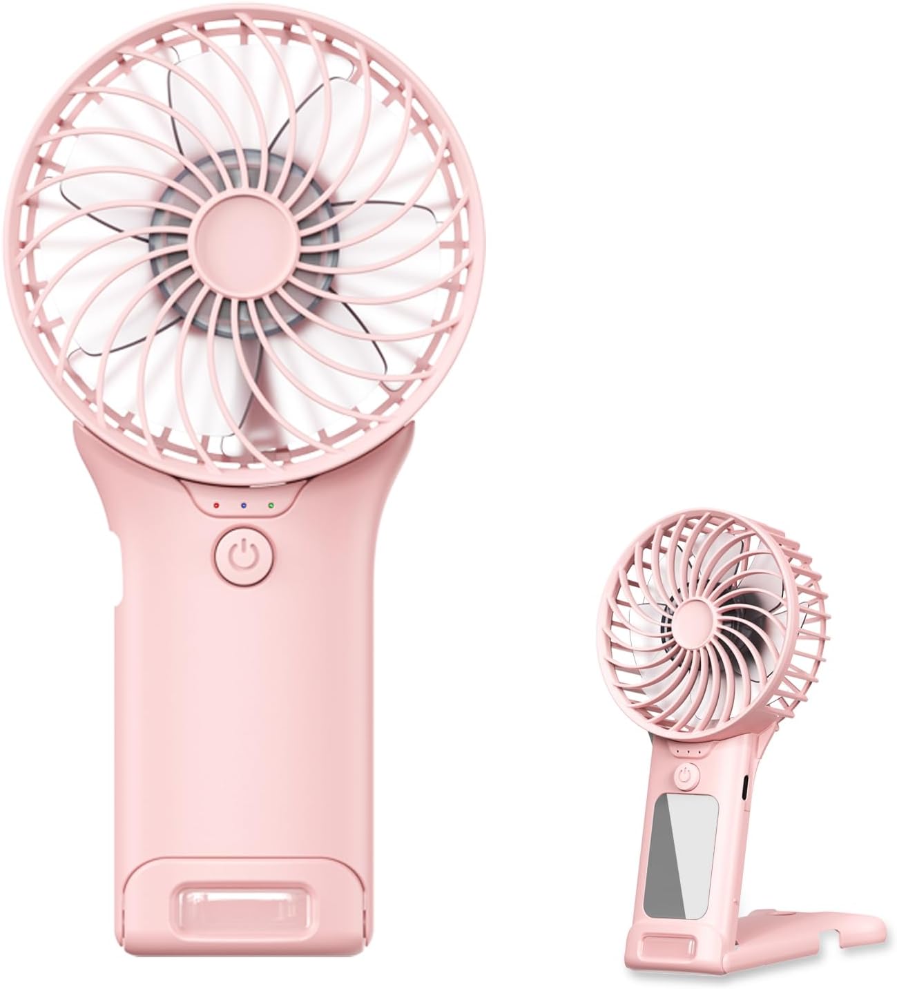 Skiennix Portable Mini Fan - USB Rechargeable Handheld Cooling Device | 4-Speed, Compact & Travel-Friendly (Pink)