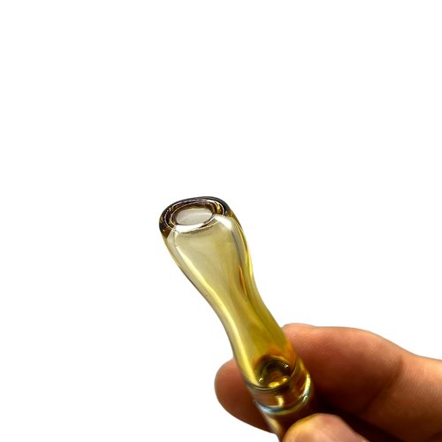 2 PCS 3 Inch long Handmade Golden Borosilicate Glass Tube 11mm 0.4IN OD, 9mm 0.35 ID Glass Blowing Stem Steam Tube